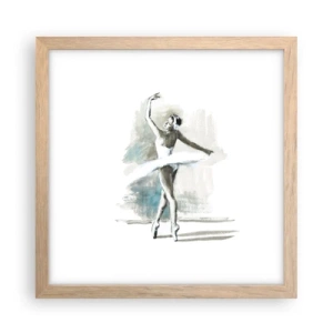 Poster in cornice rovere chiaro - Tramutata in un cigno - 30x30 cm
