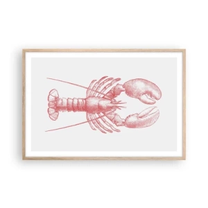 Poster in cornice rovere chiaro - Aragosta d'agosto - 91x61 cm