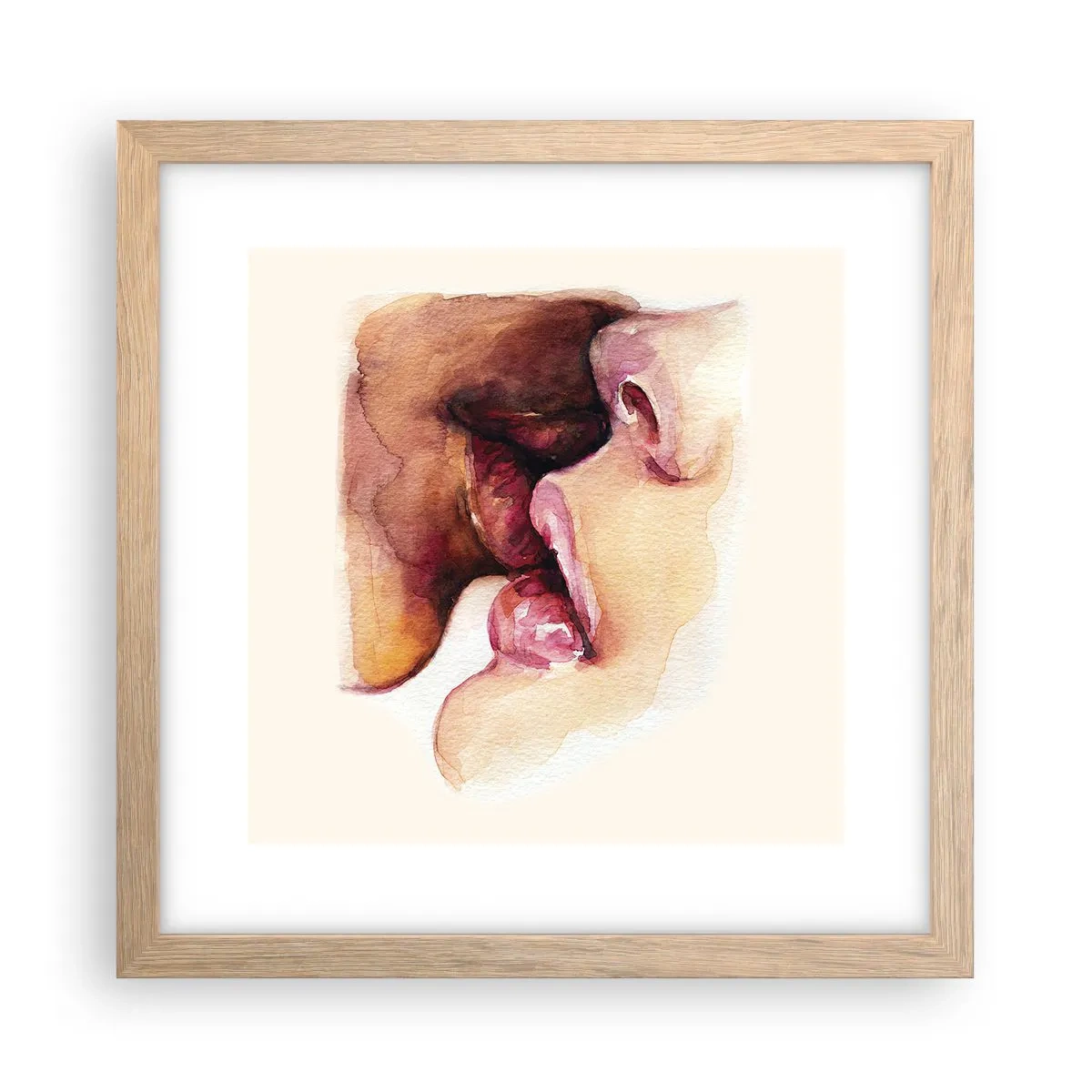 Poster in cornice rovere chiaro - Come notte e giorno, terra e cielo - 30x30 cm