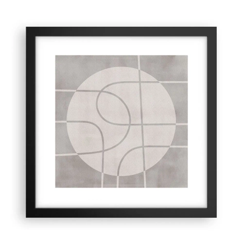 Poster in cornice nera - Tondo e dritto - 30x30 cm