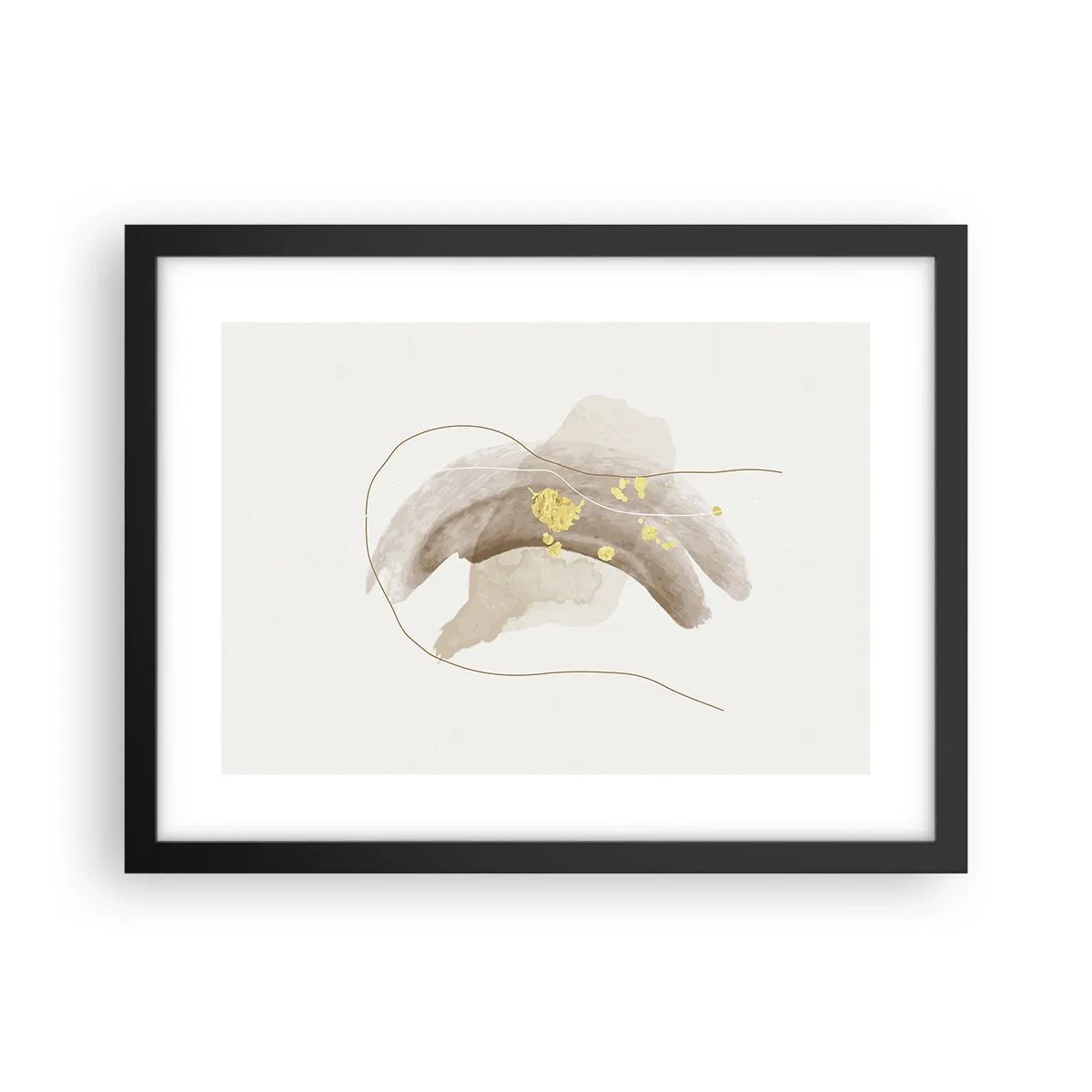 Poster in cornice nera - Incontro nello spazio - 40x30 cm