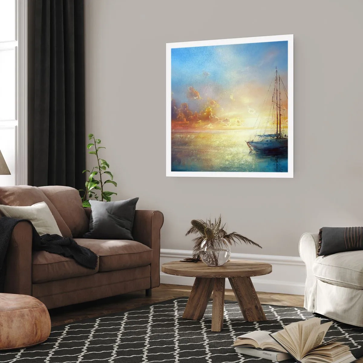 Poster - Nella baia dorata - 50x50 cm
