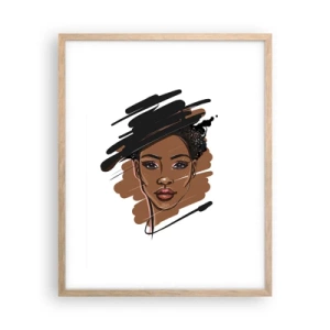 Poster in cornice rovere chiaro - Dolce come la cioccolata - 40x50 cm