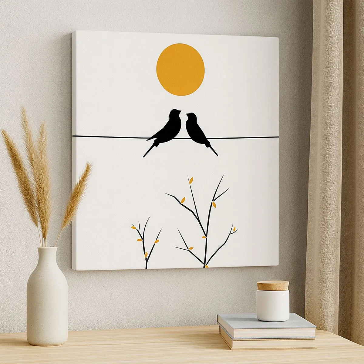 Quadro su tela - Stampe su Tela - Sera da usignoli - 30x30 cm