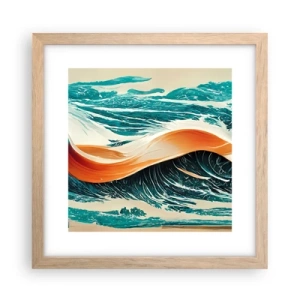 Poster in cornice rovere chiaro - Il sogno del surfista - 30x30 cm