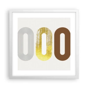 Poster in cornice bianca - Ohh! - 40x40 cm
