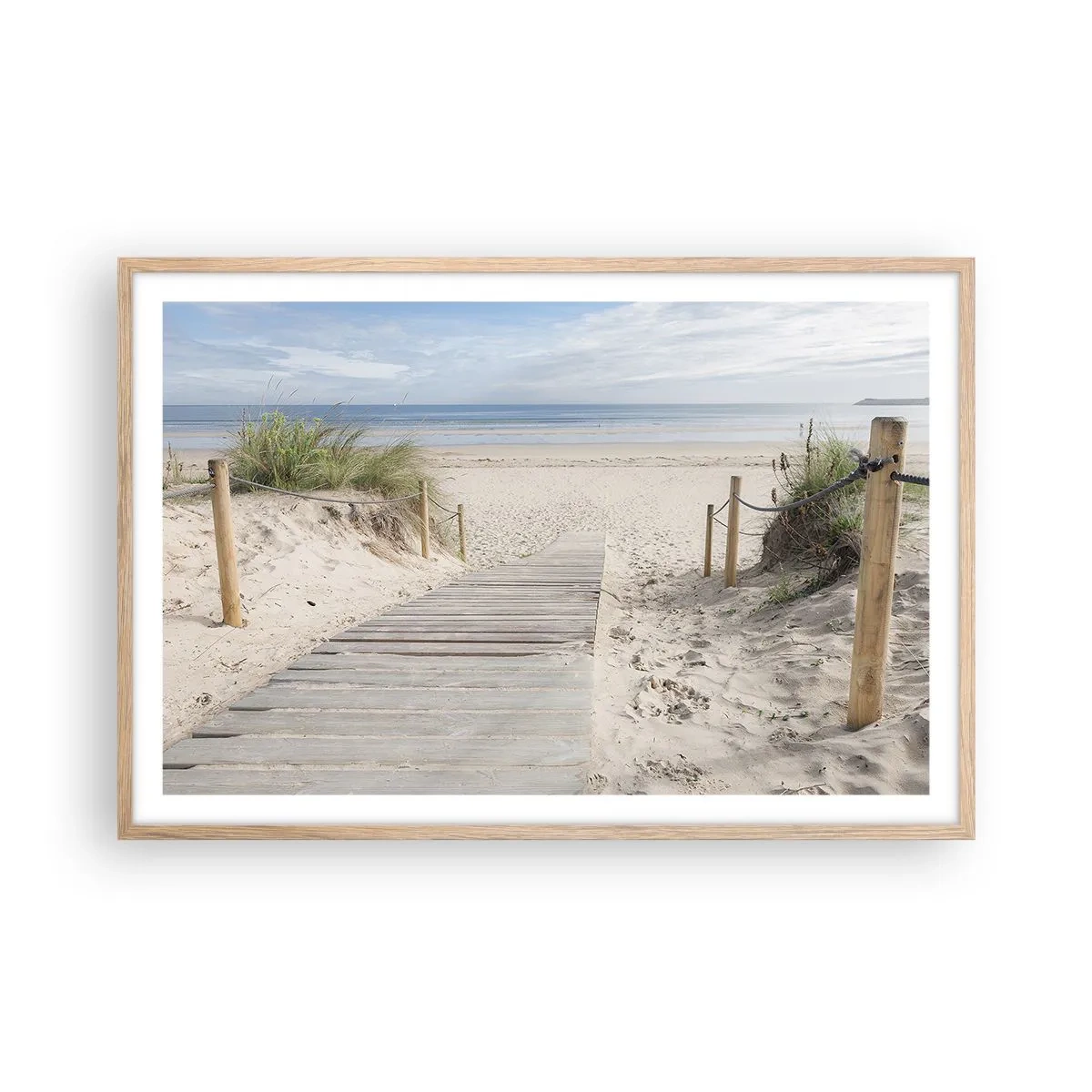 Poster in cornice rovere chiaro - Fino all'orizzonte - 91x61 cm