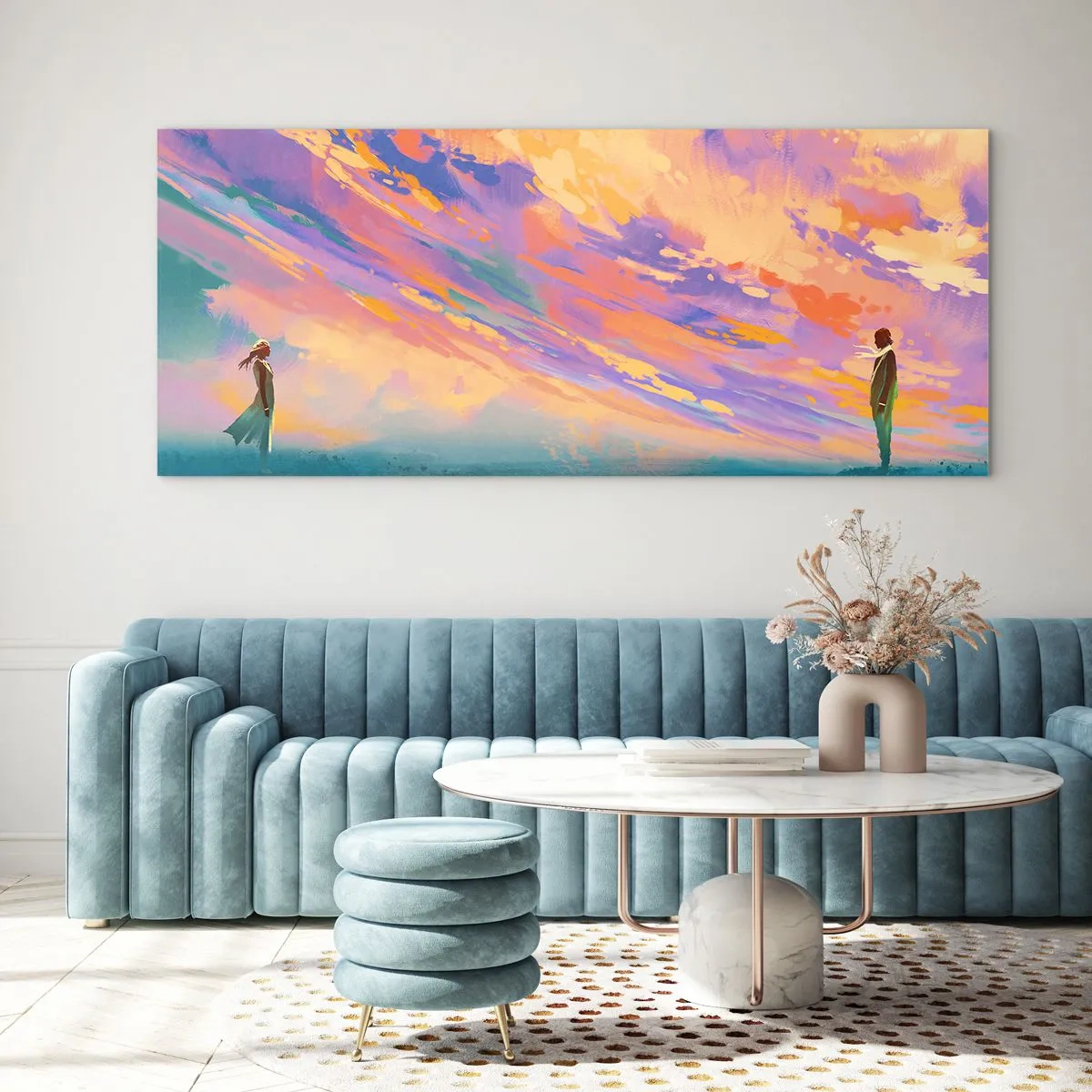 Quadro su vetro - Forza di attrazione - 90x30 cm