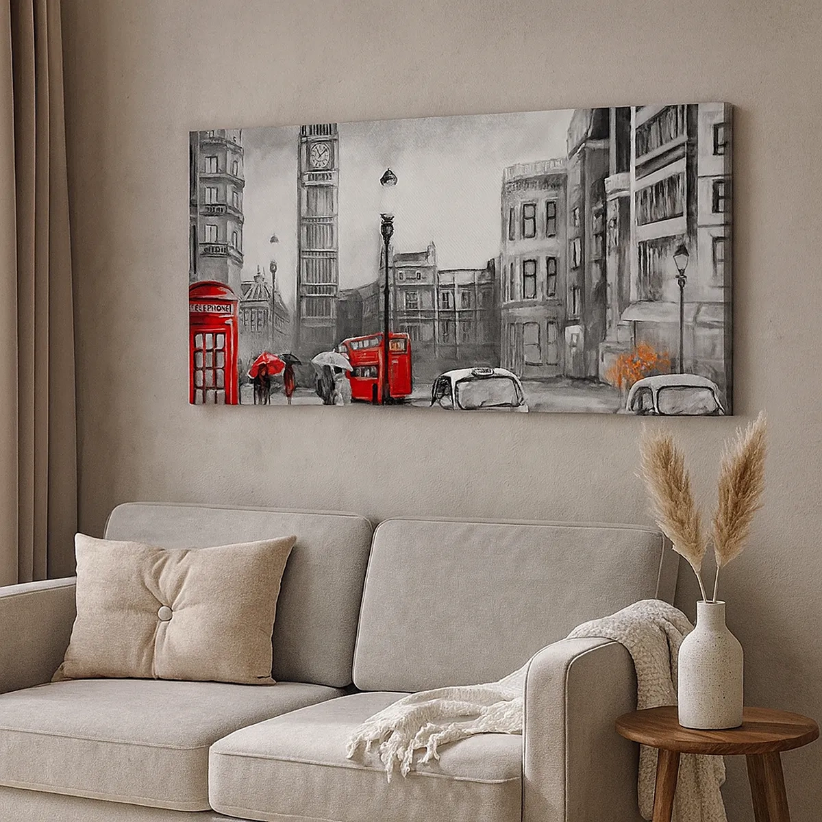 Quadro su tela - Stampe su Tela - Una città per niente grigia - 30x30 cm