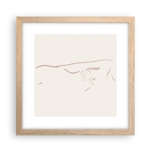 Poster in cornice rovere chiaro - La forma del desiderio - 30x30 cm
