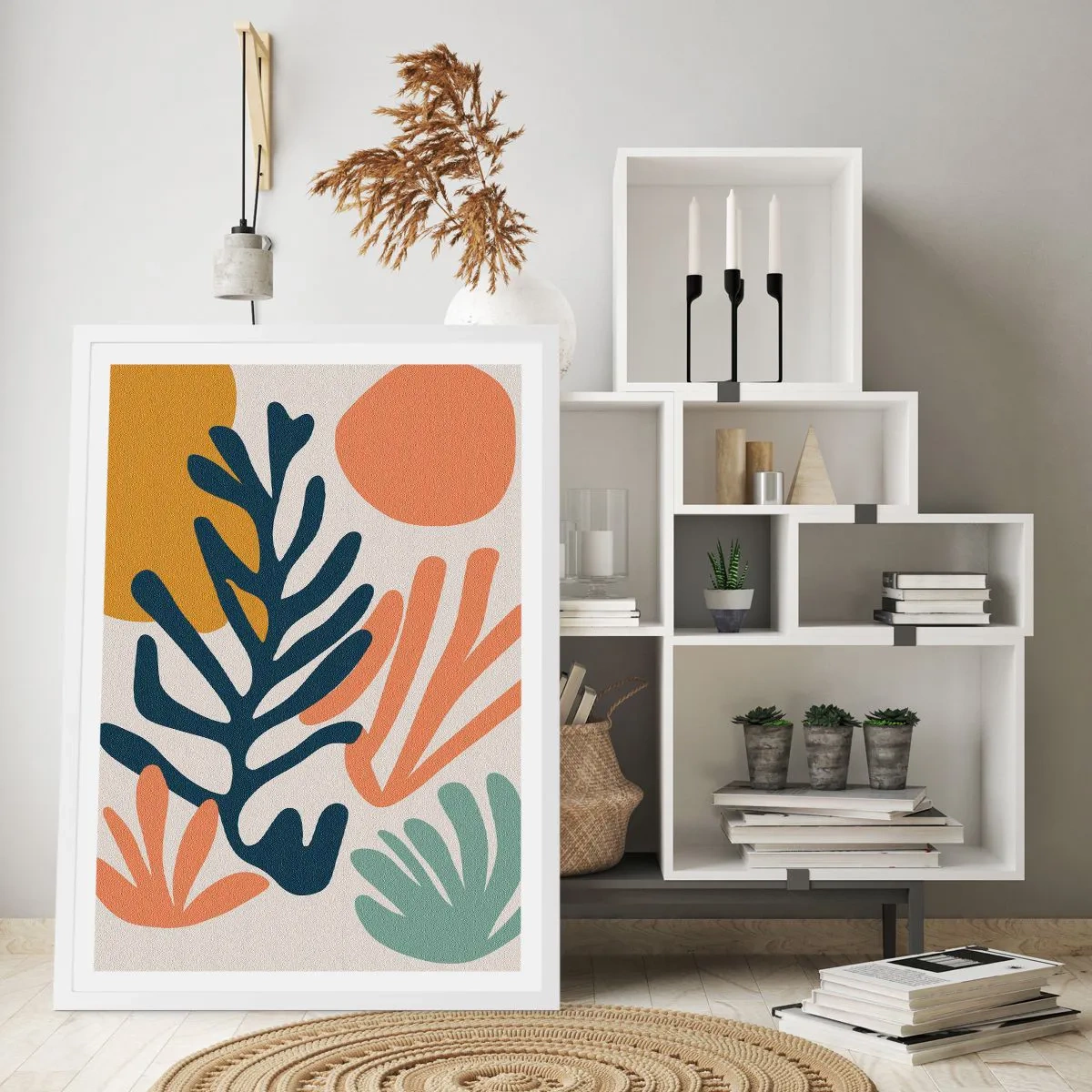 Poster in cornice bianca - Mare di coralli - 30x40 cm