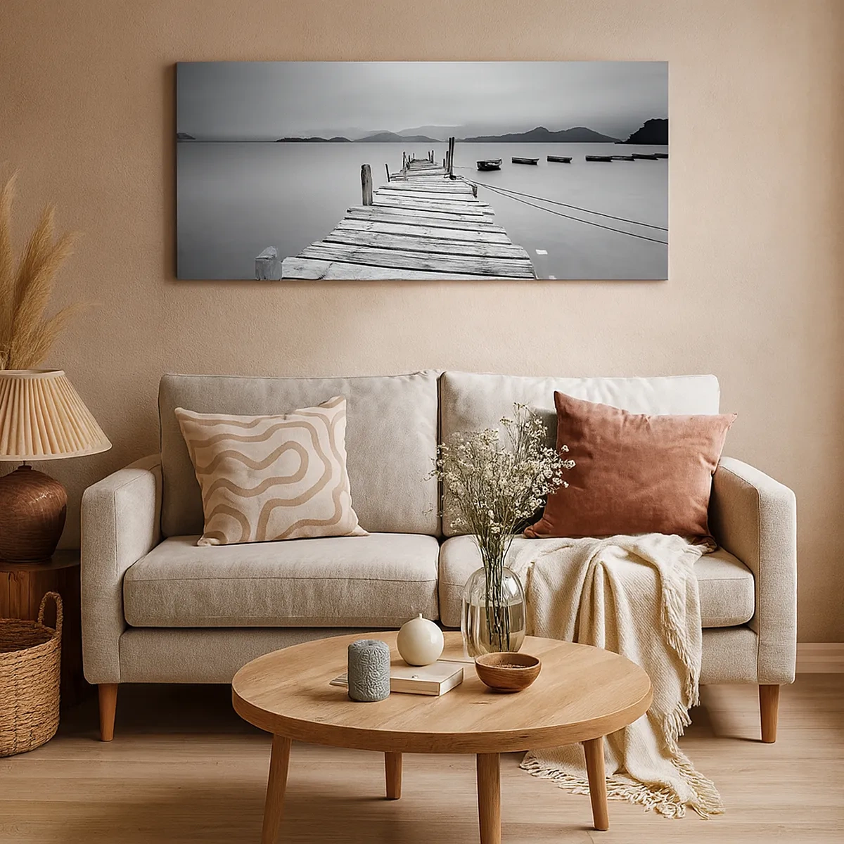 Quadro su tela - Stampe su Tela - Dietro i monti, dietro i mari - 30x30 cm