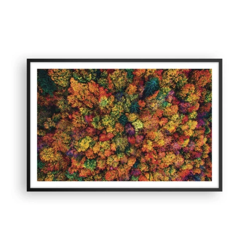 Poster in cornice nera - Il bouquet degli alberi d'autunno - 91x61 cm