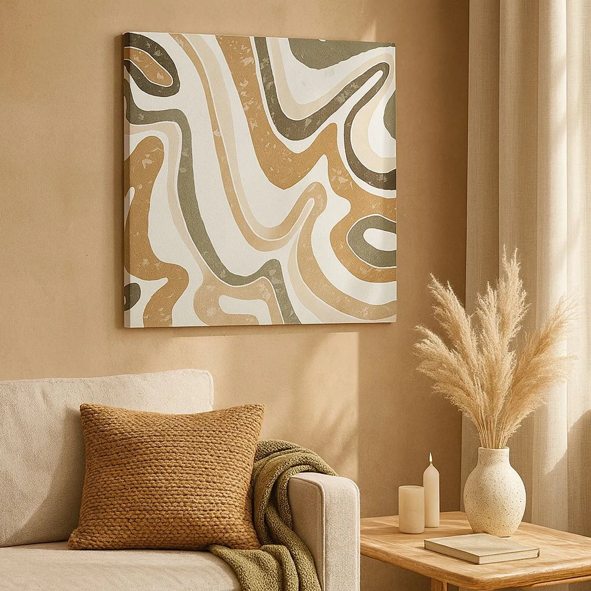 Quadro su tela - Stampe su Tela - I meandri dei colori della terra - 30x30 cm