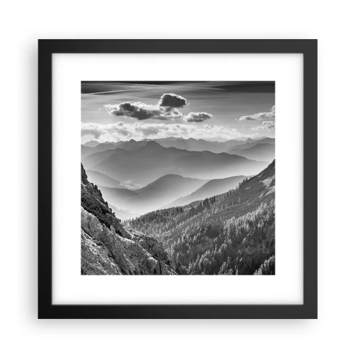 Poster in cornice nera - Fino all'orizzonte - 30x30 cm