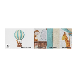 Campione di Fotomurale Premium Sand - Una gita fantastica - Palloncino, Per bambini, Vintage ▾ - 100x30 cm