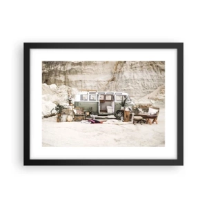 Poster in cornice nera - è tempo di viaggiare - 40x30 cm