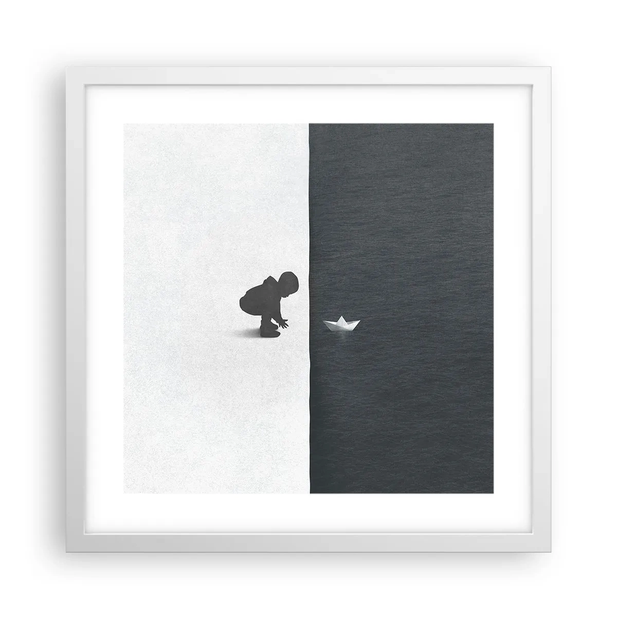 Poster in cornice bianca - La grande spedizione - 40x40 cm