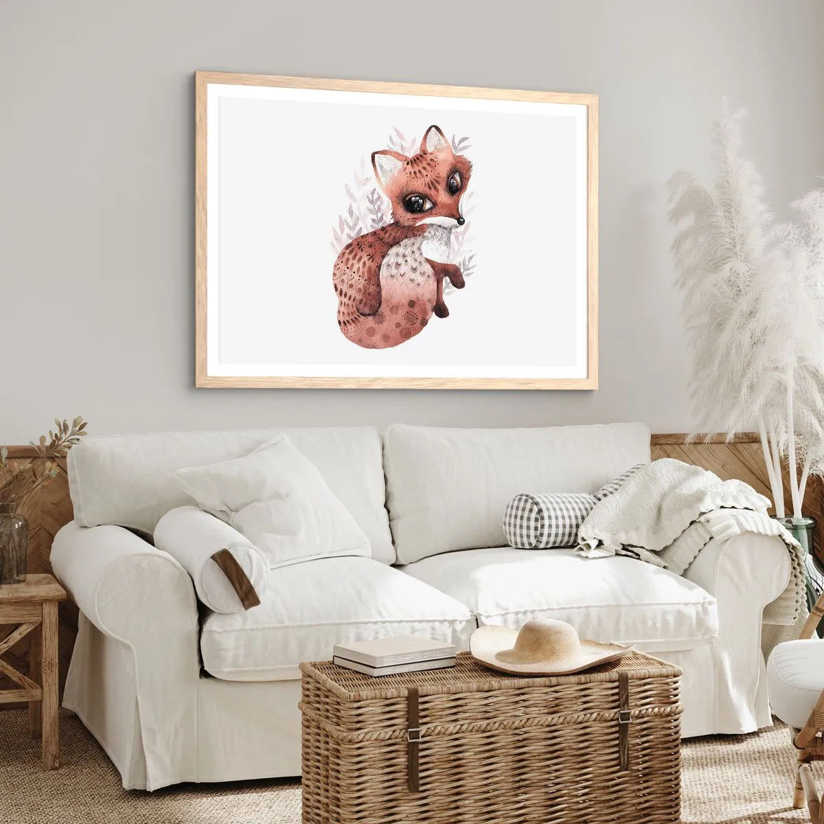Poster in cornice rovere chiaro - Semplicemente da amare - 100x70 cm