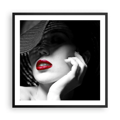 Poster in cornice nera - Studio in scarlatto - 60x60 cm