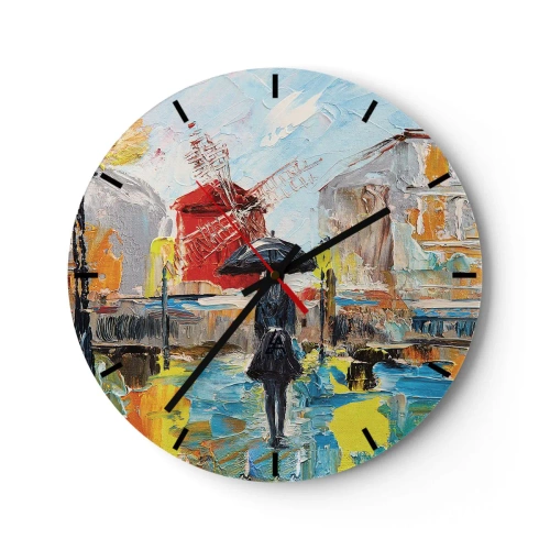 Orologio da parete - Orologio in Vetro - Leggende di Parigi - 40x40 cm