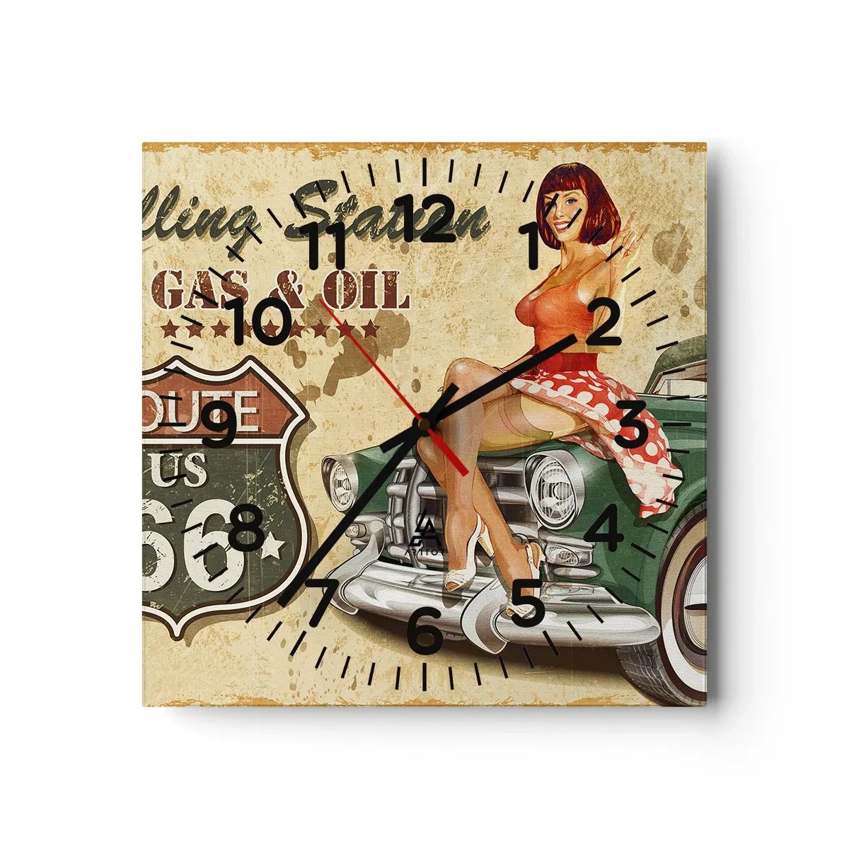 Orologio da parete - Orologio in Vetro - I fantastici anni '40 - 30x30 cm