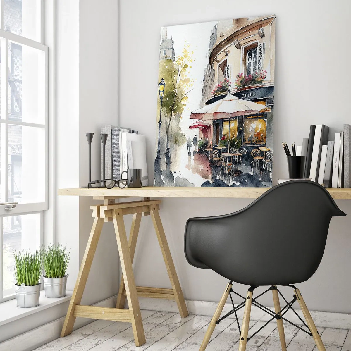 Quadro su vetro - Mattina a Parigi - 80x120 cm