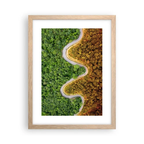 Poster in cornice rovere chiaro - Confine e separazione - 30x40 cm