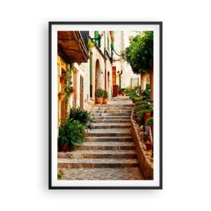 Poster in cornice nera - Il fascino delle vacanze spagnole - 61x91 cm