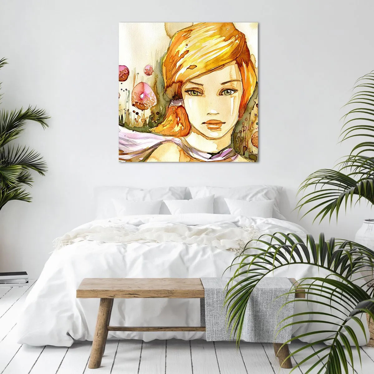 Quadro su tela - Stampe su Tela - Sguardo di smeraldo, che calma l'ira - 70x70 cm