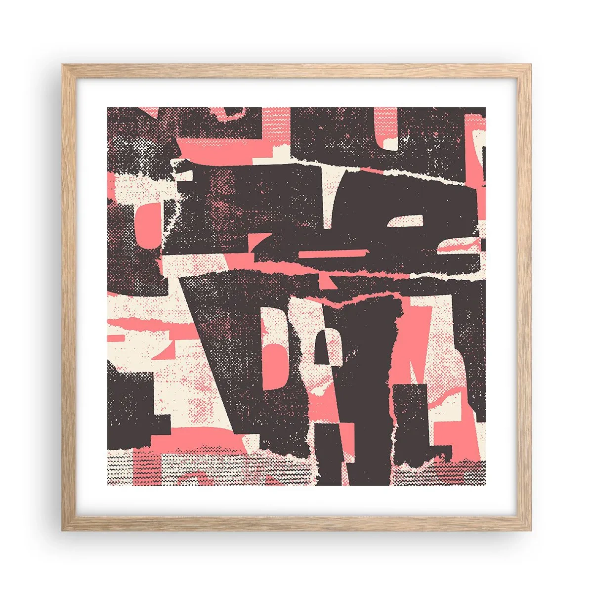 Poster in cornice rovere chiaro - Tutto il rumore - 50x50 cm