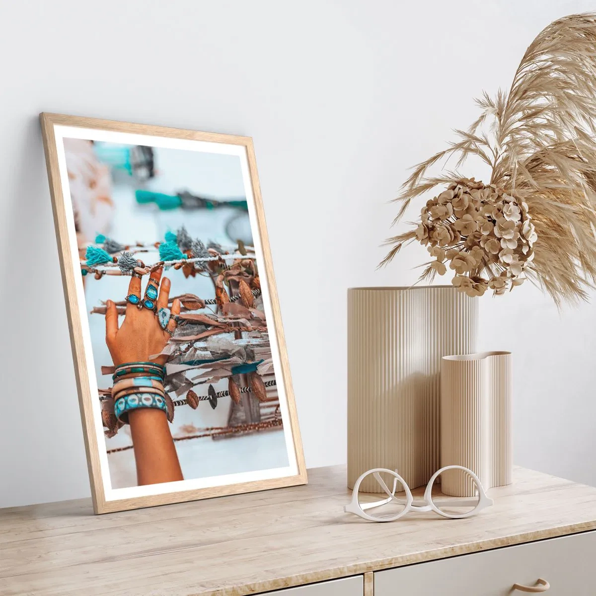 Poster in cornice rovere chiaro - Tesori locali - 70x100 cm