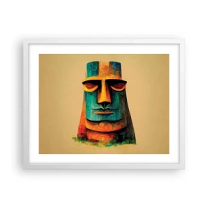 Poster in cornice bianca - Statuario, ma simpatico - 50x40 cm