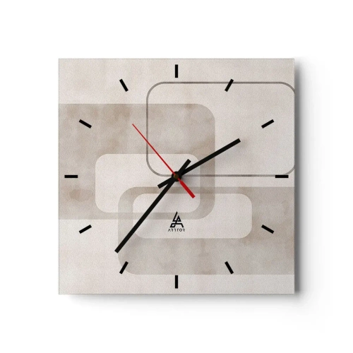 Orologio da parete - Orologio in Vetro - Giunti geometrici - 40x40 cm