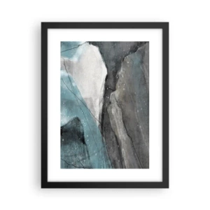 Poster in cornice nera - Astrazione: rocce e ghiaccio - 30x40 cm