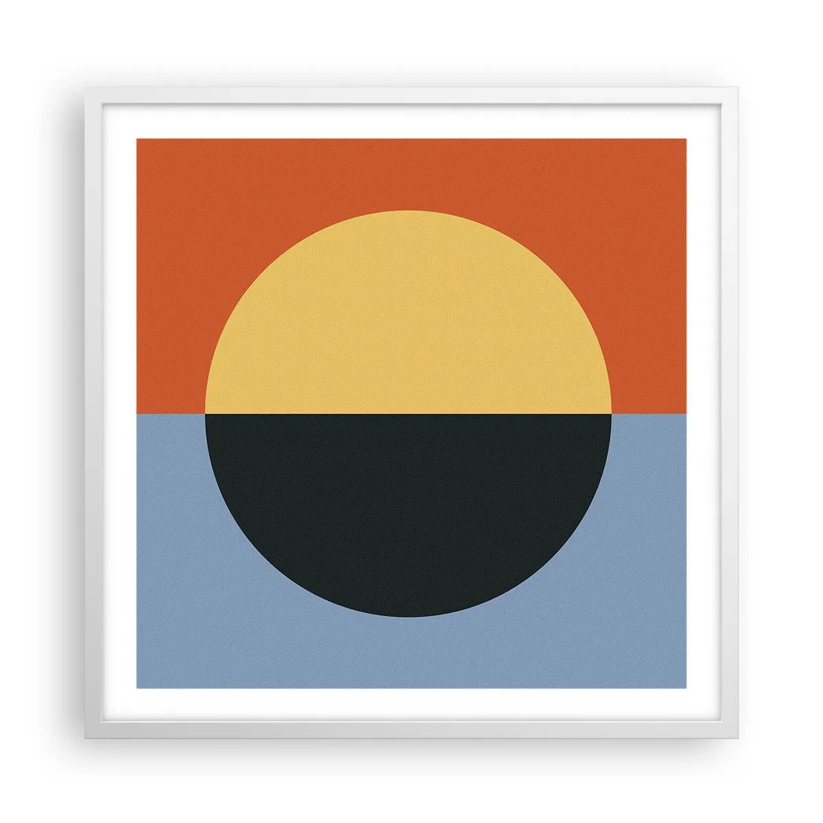 Poster in cornice bianca - Composizione di caldo e freddo - 60x60 cm