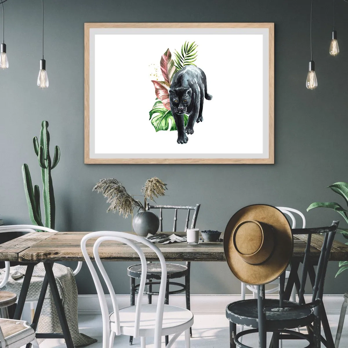 Poster in cornice rovere chiaro - Cuore selvaggio - 40x30 cm