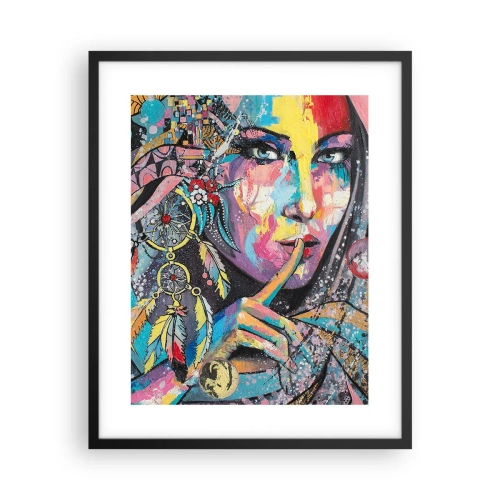 Poster in cornice nera - Taci, finché capirai - 40x50 cm