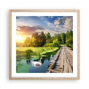 Poster in cornice rovere chiaro - Estate, estate ovunque - 50x50 cm