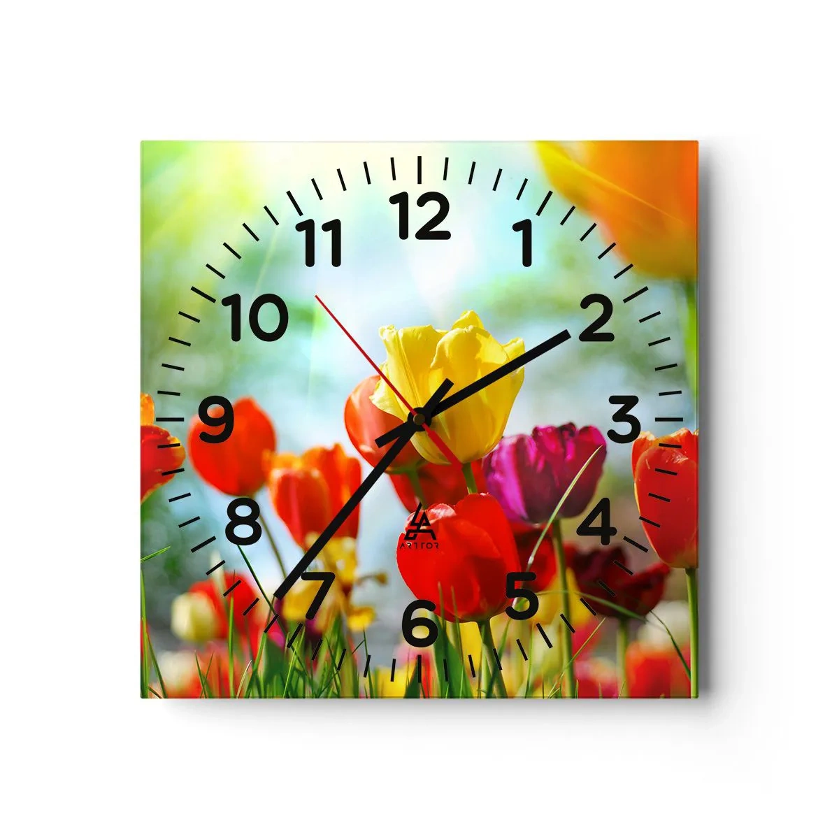 Orologio da parete - Orologio in Vetro - Tutti i colori del sole - 40x40 cm