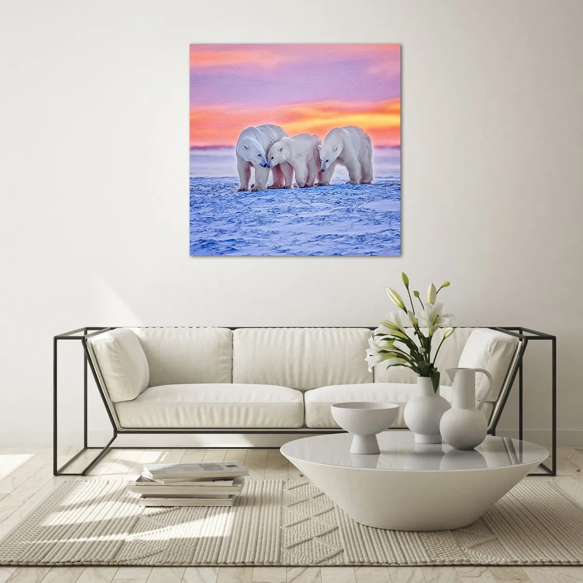 Quadro su vetro - Basta il calore della famiglia - 40x40 cm