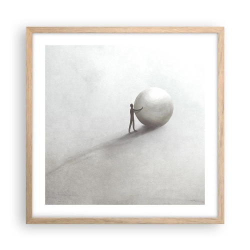 Poster in cornice rovere chiaro - Il gioco della vita - 50x50 cm