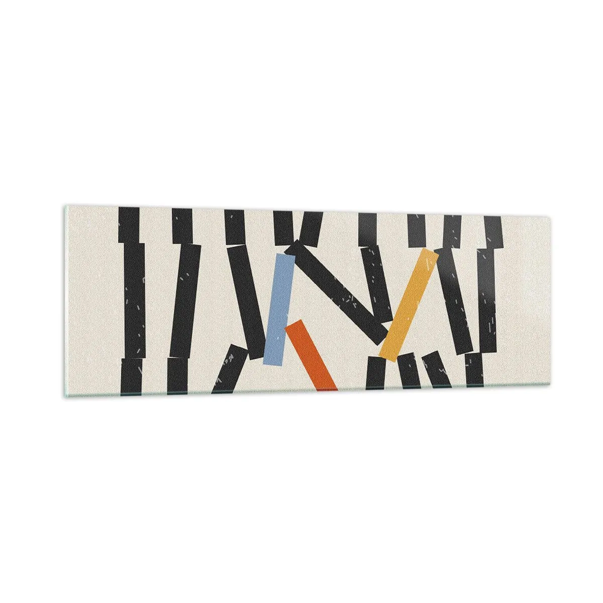 Quadro su vetro - Composizione: domino - 90x30 cm
