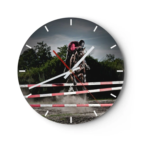 Orologio da parete - Orologio in Vetro - Insieme fino alla vittoria - 40x40 cm