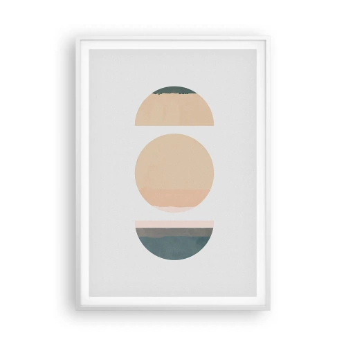 Poster in cornice bianca - Un cerchio dopo l'altro - 70x100 cm