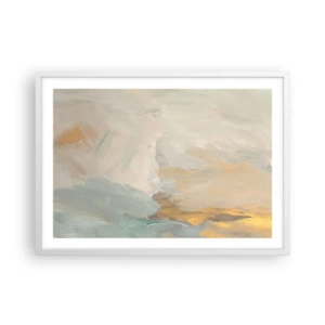 Poster in cornice bianca - Astrazione: il paese della mitezza - 70x50 cm