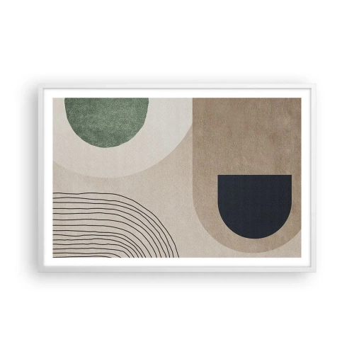 Poster in cornice bianca - La mitezza dell'ovale - 91x61 cm