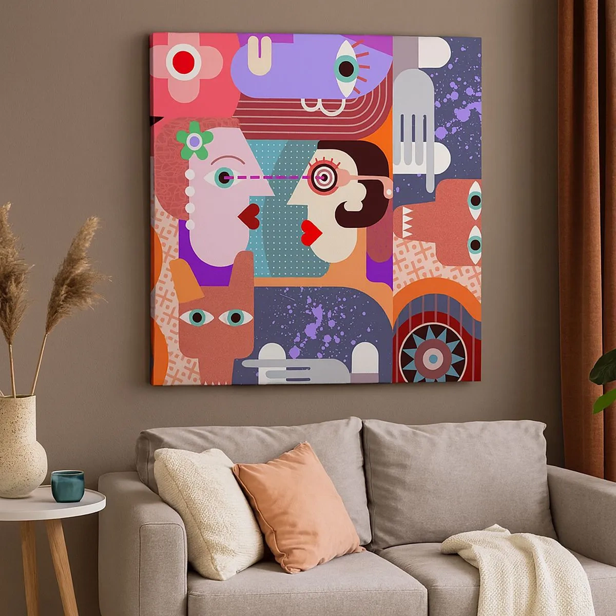 Quadro su tela - Stampe su Tela - Faccia a faccia - 30x30 cm