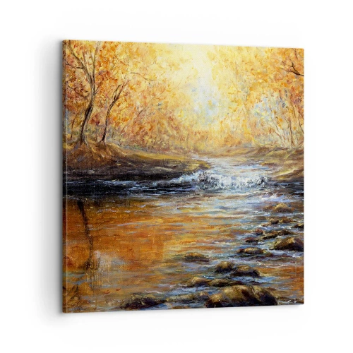 Quadro su tela - Stampe su Tela - Ruscello d'oro - 60x60 cm