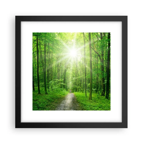 Poster in cornice nera - Cattedrale verde - 30x30 cm